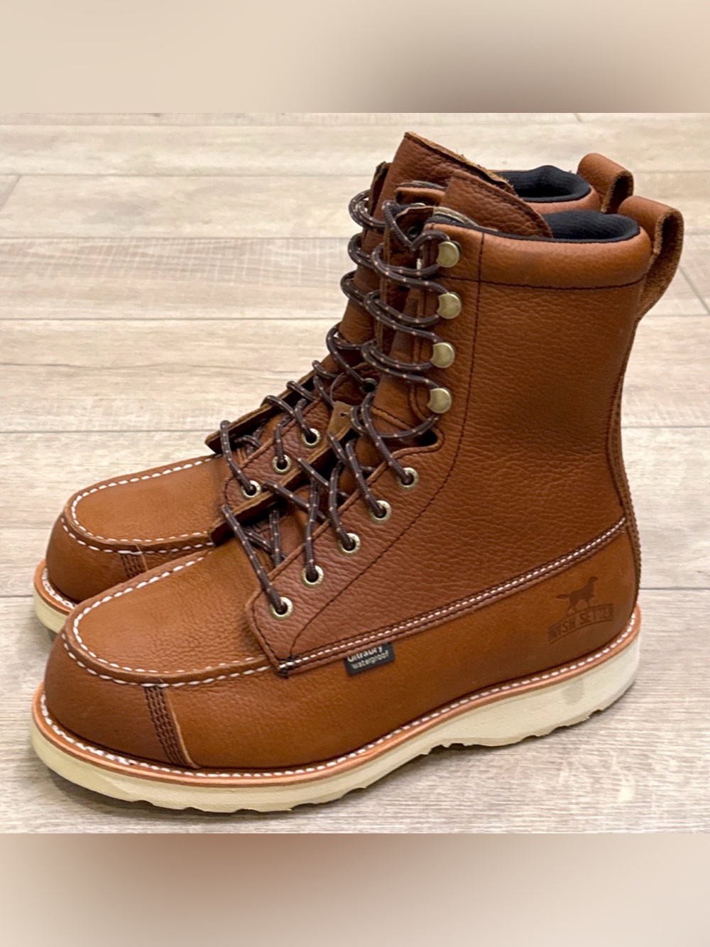 NEW IRISH SETTER 894 WINGSHOOTER MOC TOE 9-INCH WATERPROOF LEATHER BOOTS 8 E2